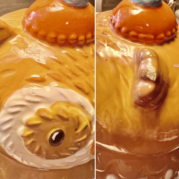 Earthenware Ceramic Owl Jar with Beanie Hat  - - Picture 12 of 12